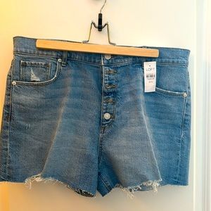 Loft denim shorts, high rise. NNW NWT